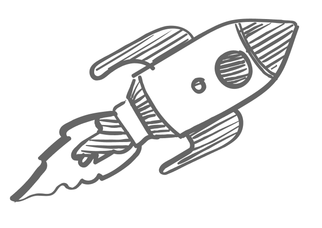 sketched rocket icon